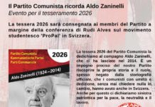 La tessera 2026 dedicata ad Aldo Zaninelli