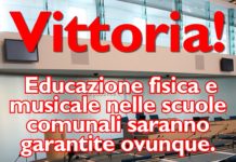 Musica e sport non valgono meno delle arti plastiche: garantita la terza ora di educazione fisica nelle scuole elementari!